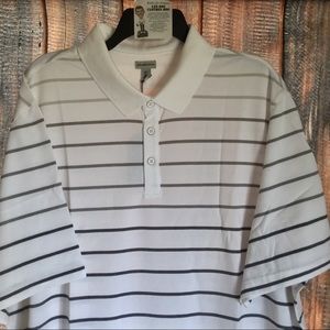 NEW Ashworth Cotton Poly Striped Golf Polo Shirt